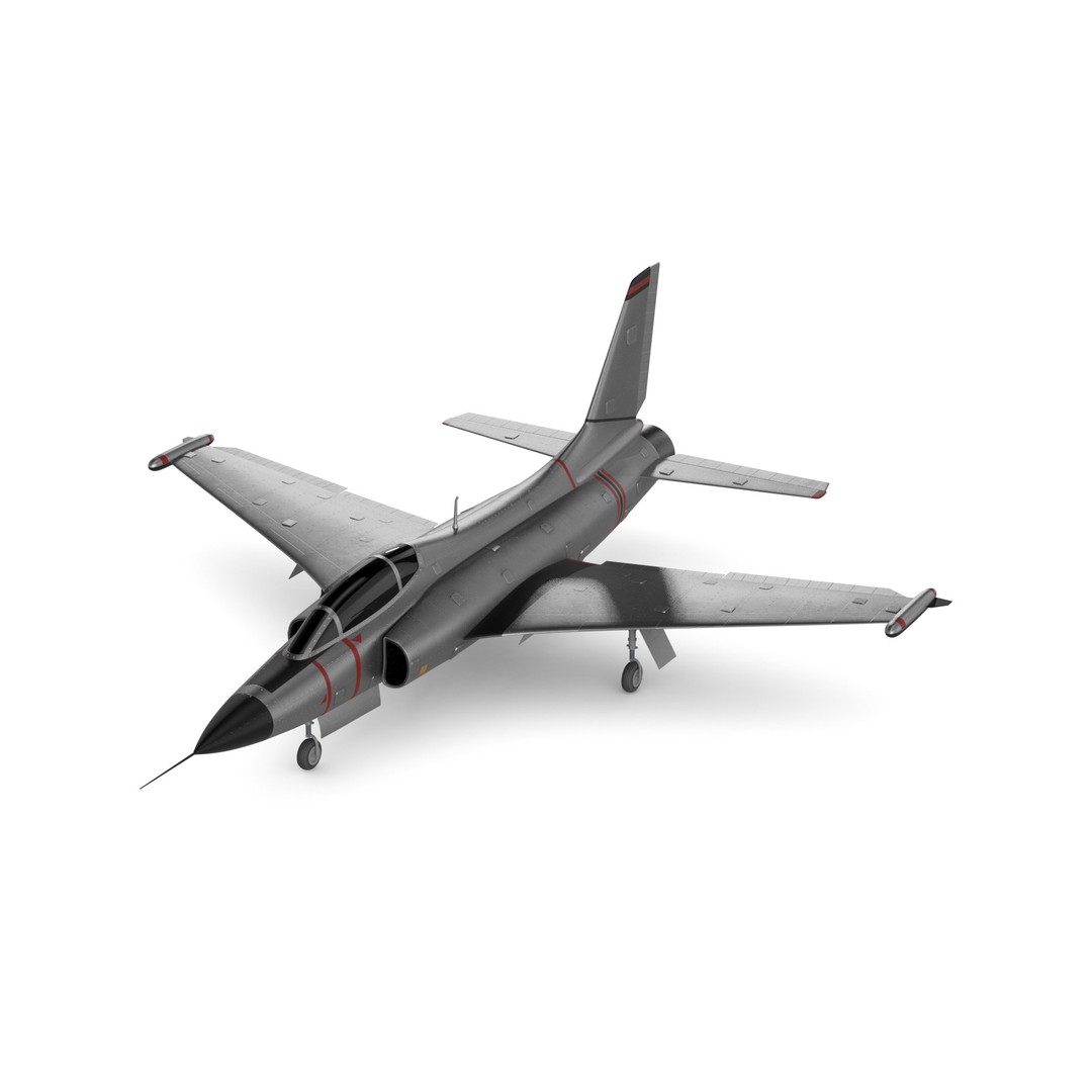 Multirole Fighter 3D Model – High Poly Military Aircraft, FBX