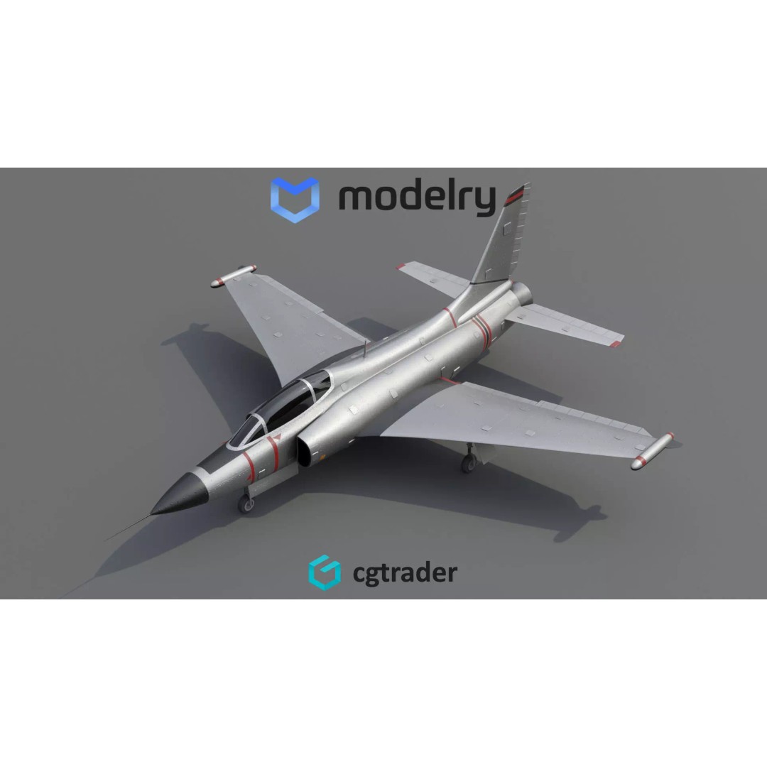 Multirole Fighter 3D Model – High Poly Military Aircraft, FBX - View 2