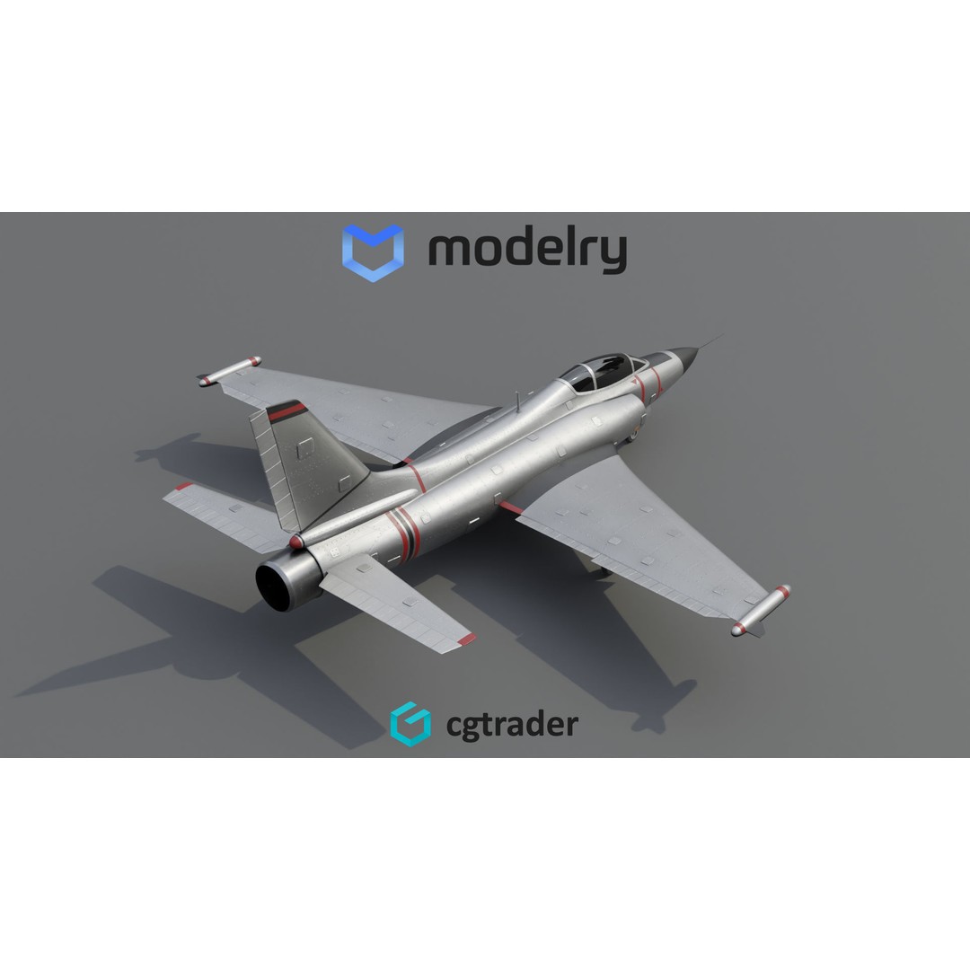 Multirole Fighter 3D Model – High Poly Military Aircraft, FBX - View 4