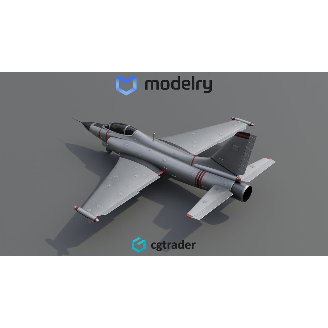 Multirole Fighter 3D Model – High Poly Military Aircraft, FBX - View 5