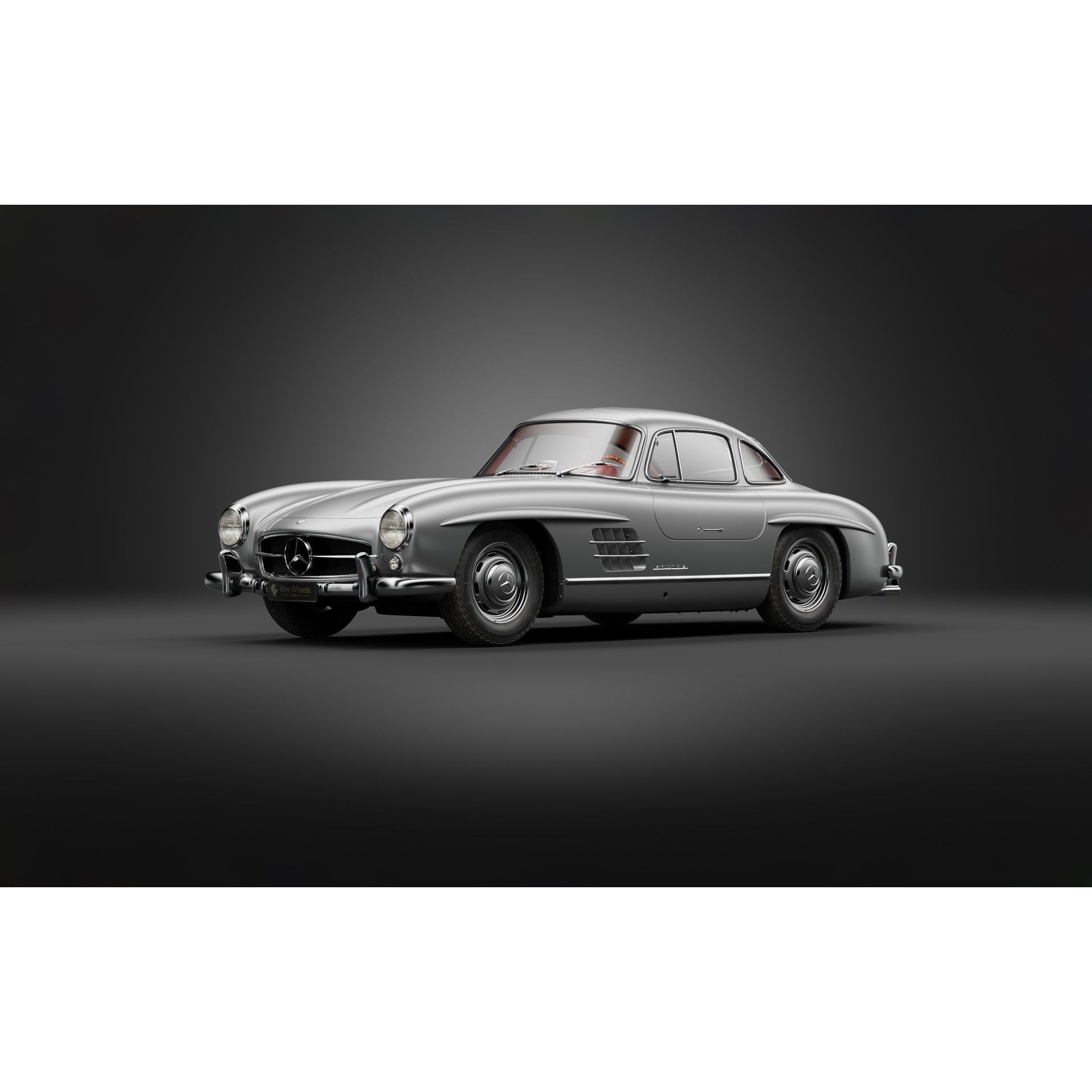 1954 Mercedes 300SL - High-Poly Game-Ready 3D Model - View 3