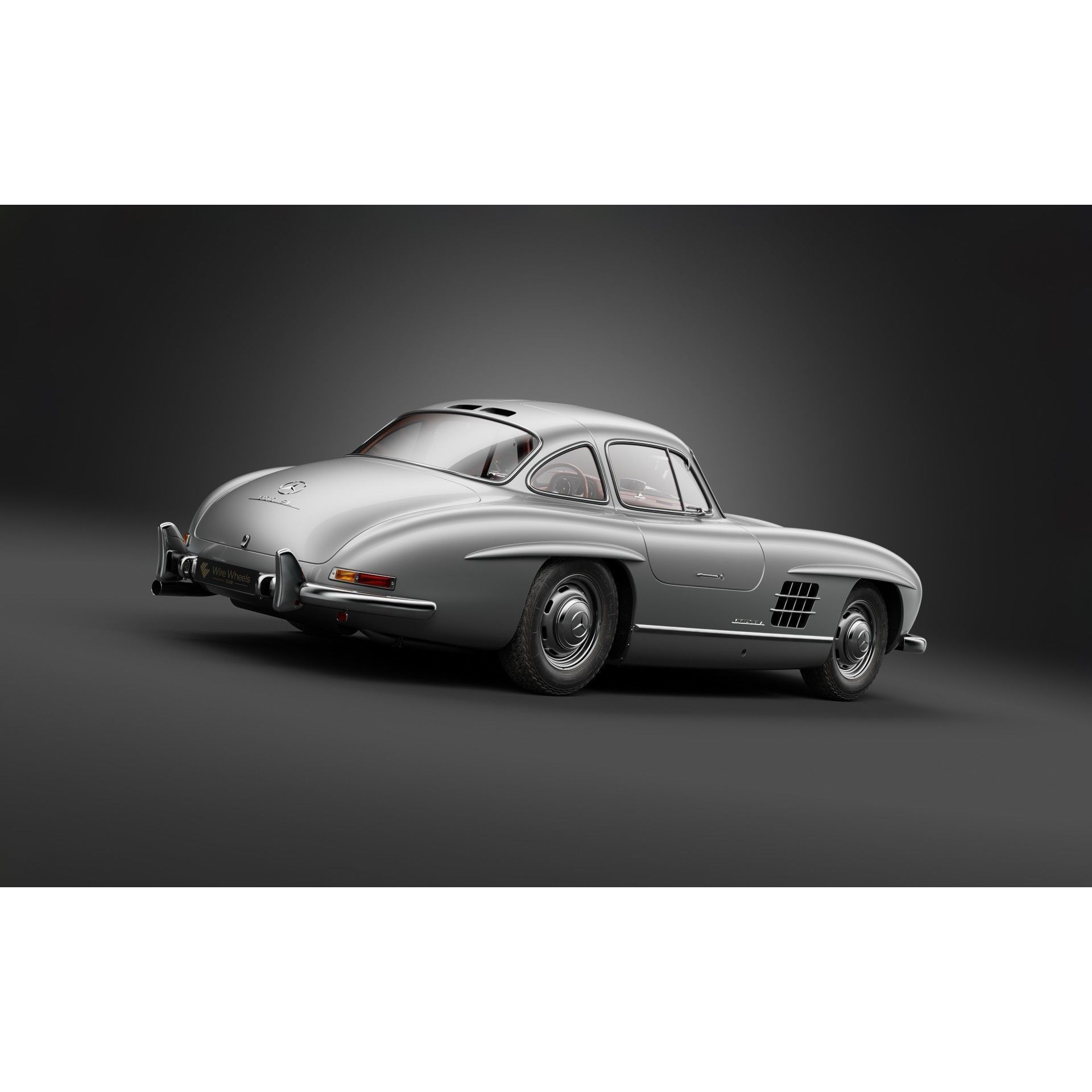 1954 Mercedes 300SL - High-Poly Game-Ready 3D Model - View 5