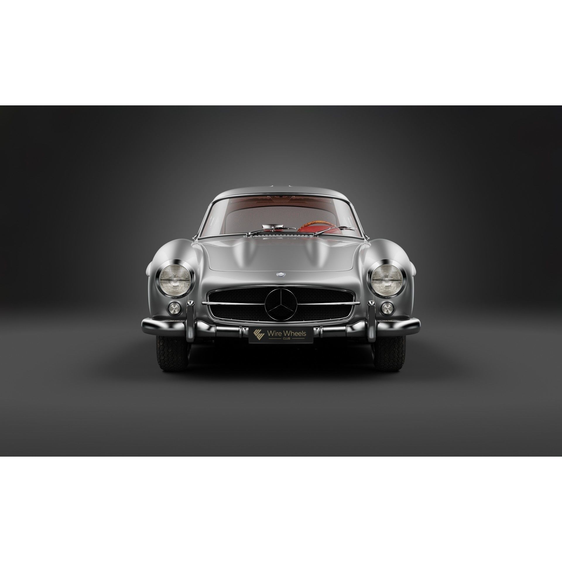 1954 Mercedes 300SL - High-Poly Game-Ready 3D Model - View 7