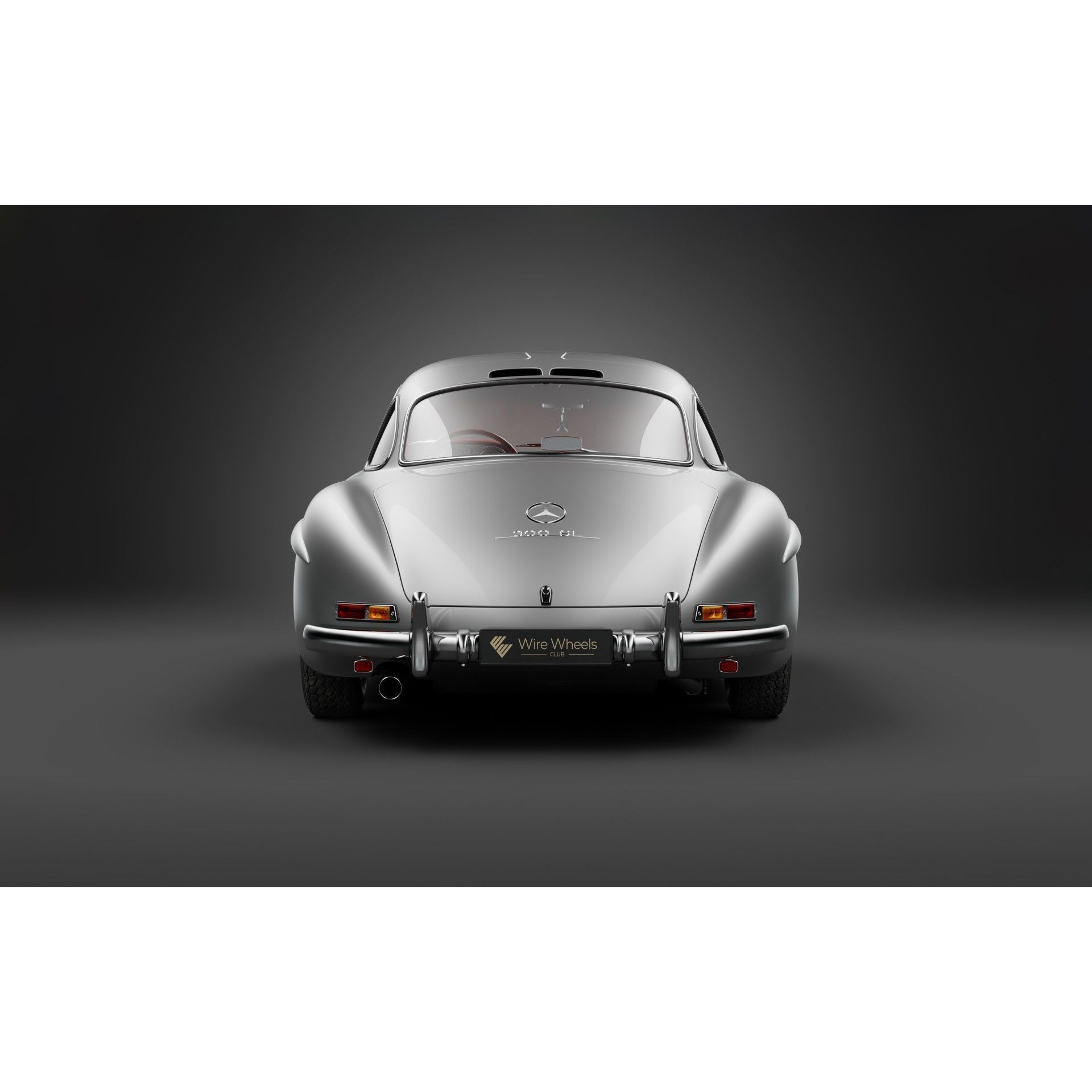 1954 Mercedes 300SL - High-Poly Game-Ready 3D Model - View 8