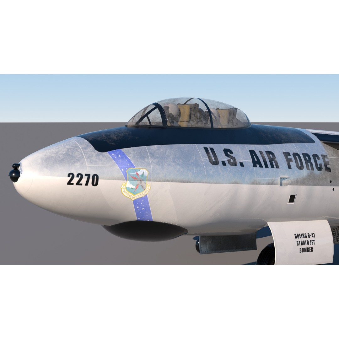 B-47E Stratojet 3D Model – High Poly Military Aircraft, FBX - View 10