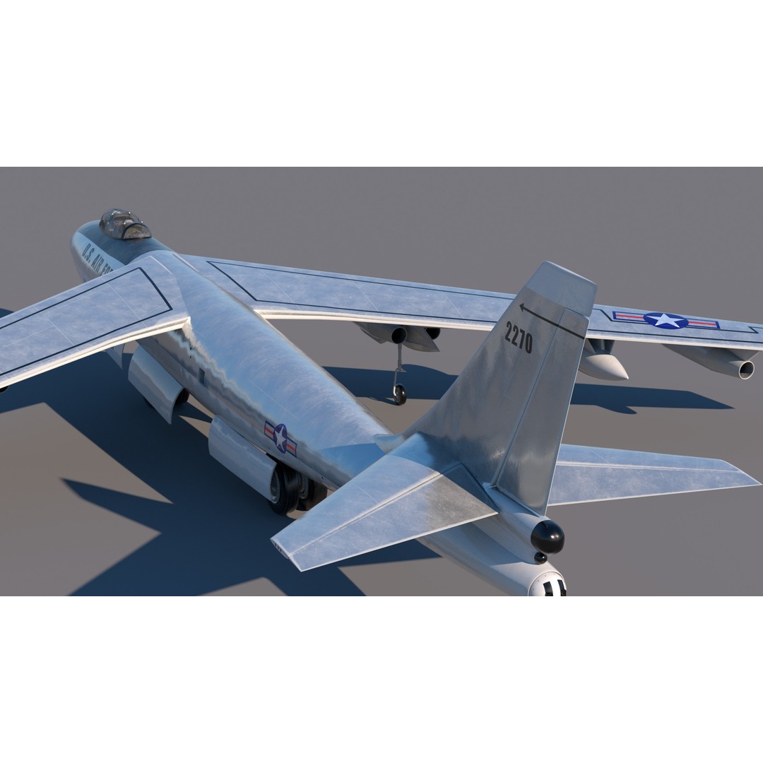 B-47E Stratojet 3D Model – High Poly Military Aircraft, FBX - View 15