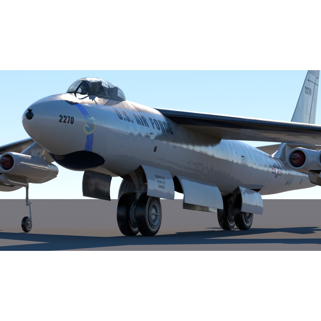 B-47E Stratojet 3D Model – High Poly Military Aircraft, FBX - View 16