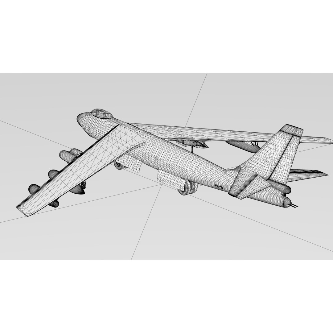 B-47E Stratojet 3D Model – High Poly Military Aircraft, FBX - View 6
