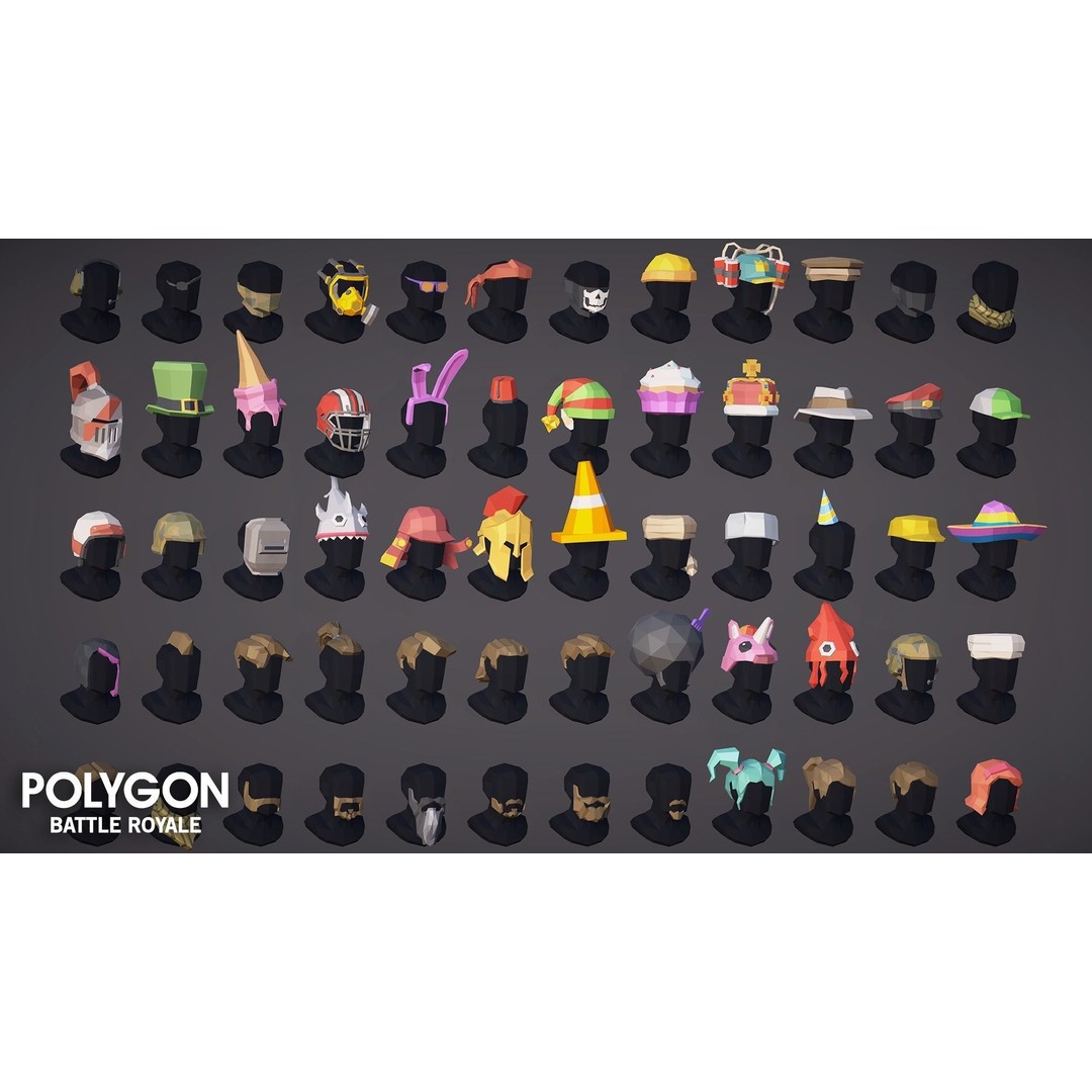 Battle Royale 3D Model – Low Poly Game Asset Pack, FBX, PBR