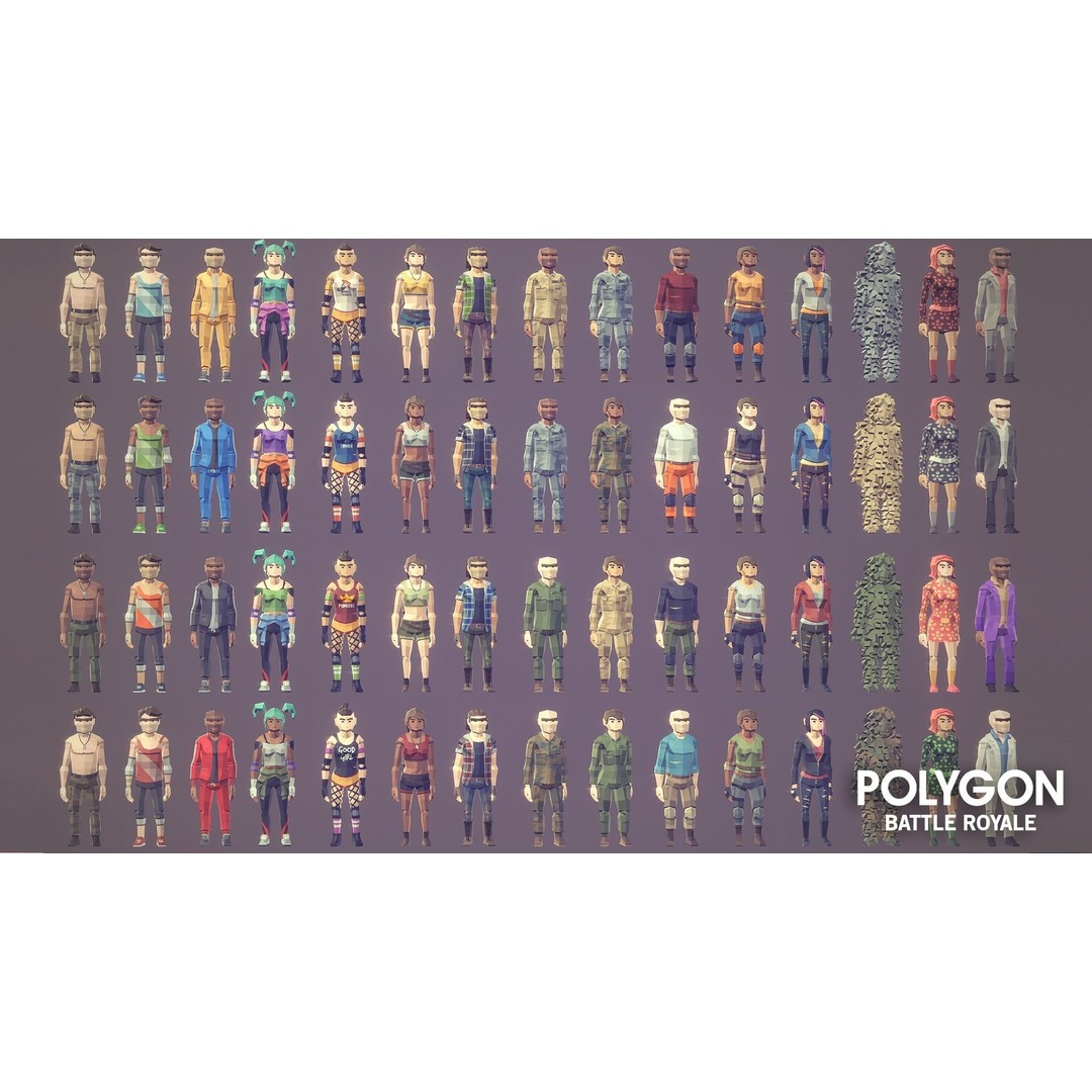 Battle Royale 3D Model – Low Poly Game Asset Pack, FBX, PBR - View 13