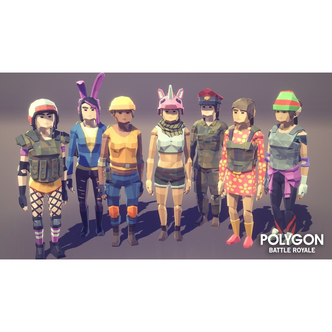 Battle Royale 3D Model – Low Poly Game Asset Pack, FBX, PBR - View 14