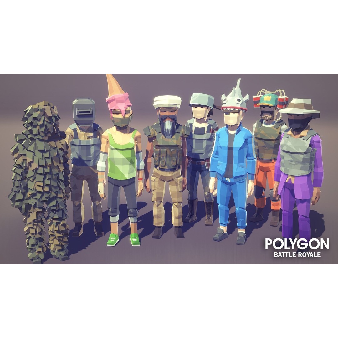 Battle Royale 3D Model – Low Poly Game Asset Pack, FBX, PBR - View 15