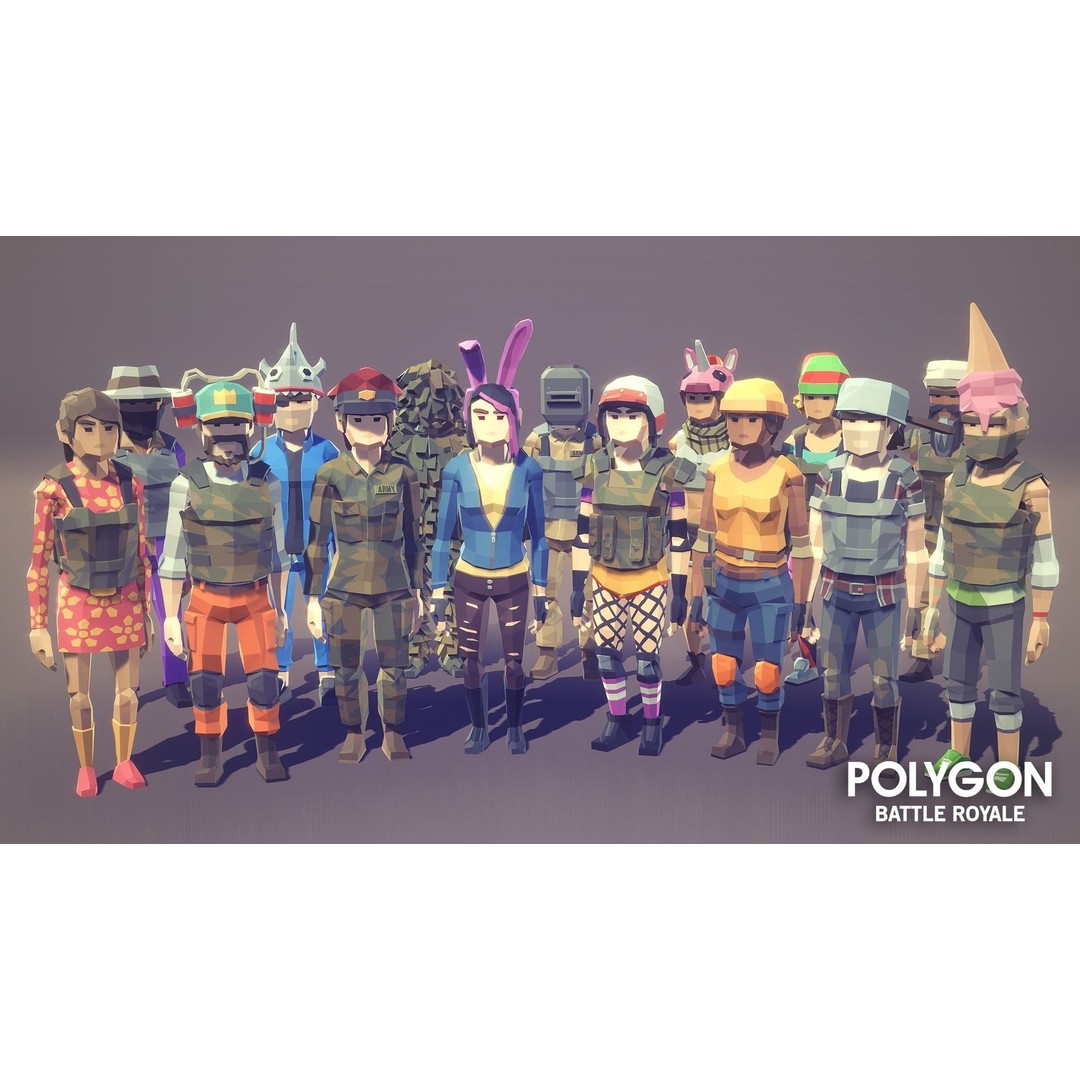 Battle Royale 3D Model – Low Poly Game Asset Pack, FBX, PBR - View 16