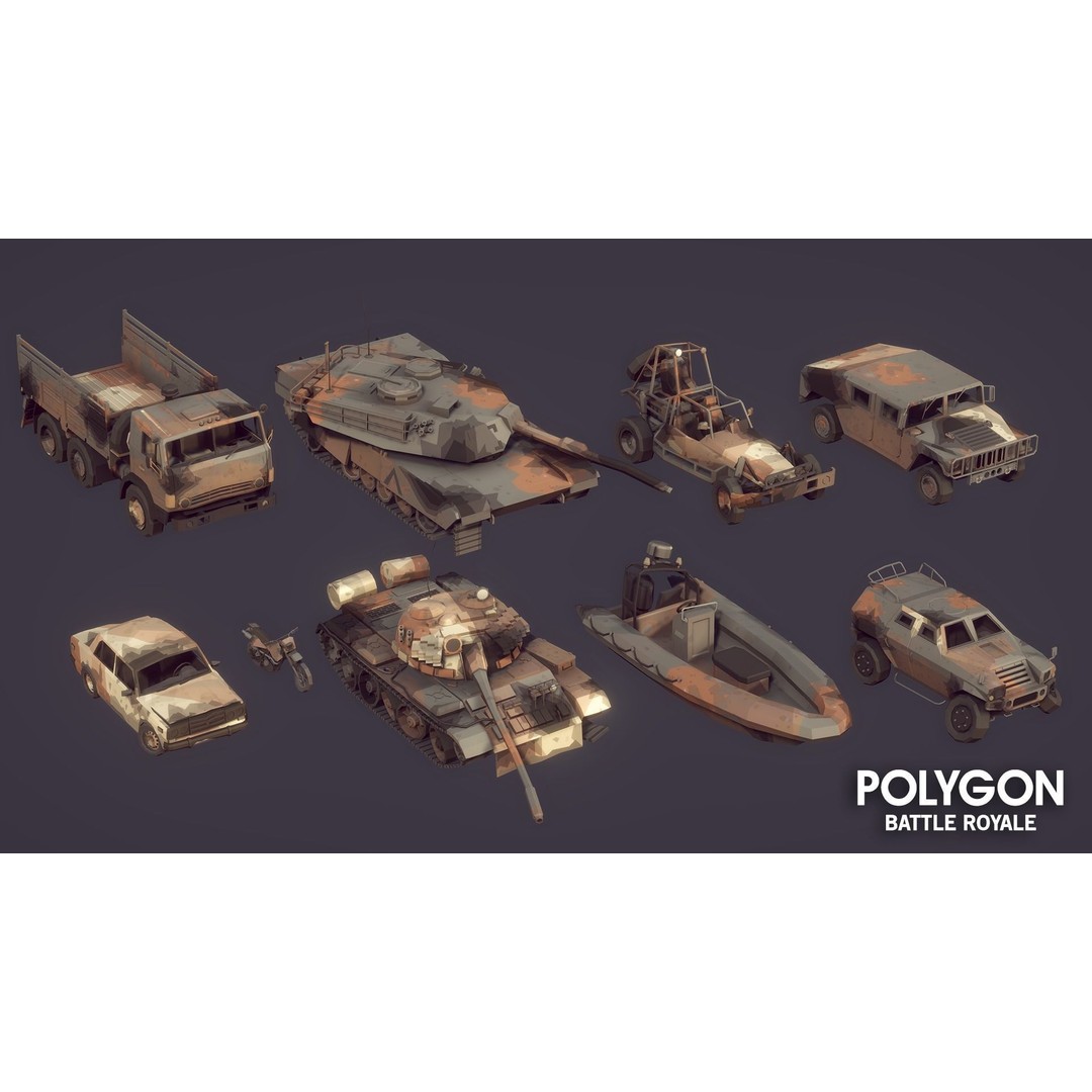Battle Royale 3D Model – Low Poly Game Asset Pack, FBX, PBR - View 19