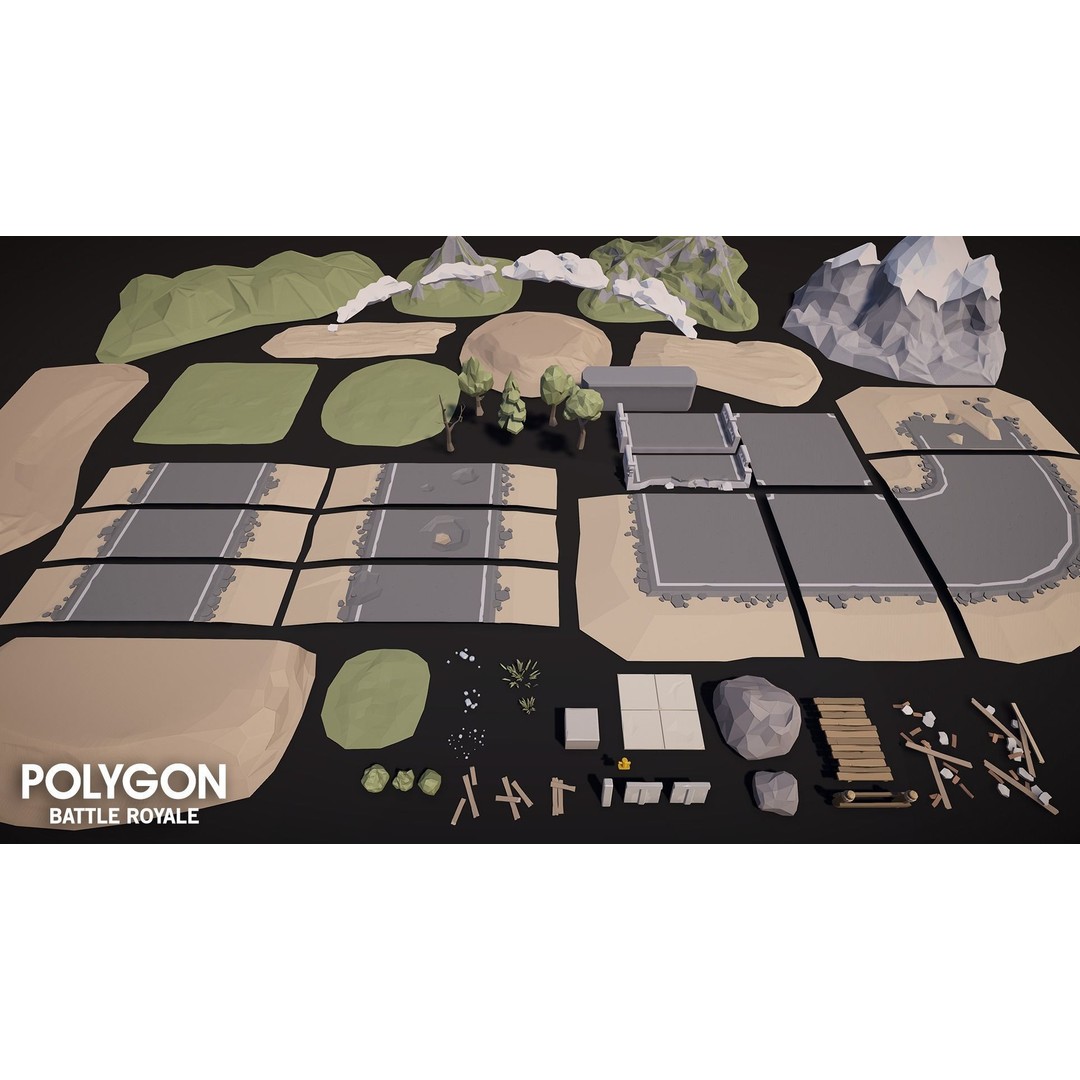 Battle Royale 3D Model – Low Poly Game Asset Pack, FBX, PBR - View 22