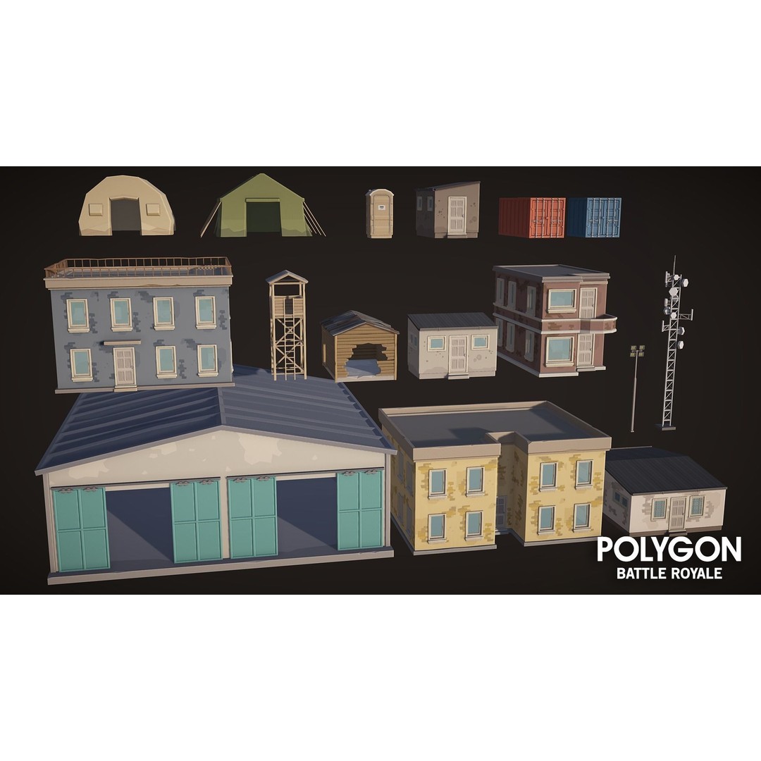 Battle Royale 3D Model – Low Poly Game Asset Pack, FBX, PBR - View 24