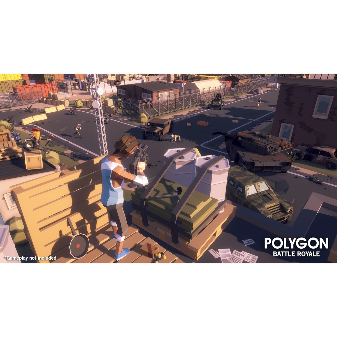 Battle Royale 3D Model – Low Poly Game Asset Pack, FBX, PBR - View 3