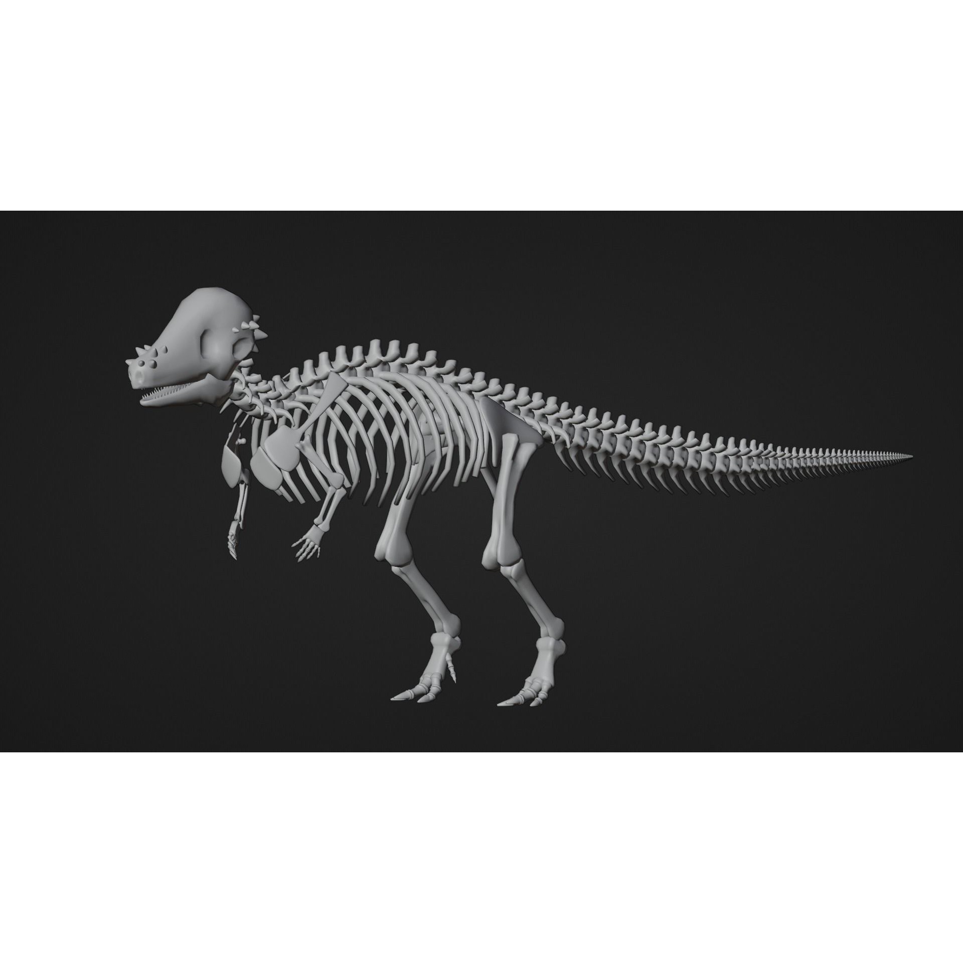 Pachycephalosaurus - Low-Poly Game-Ready 3D Model - View 12