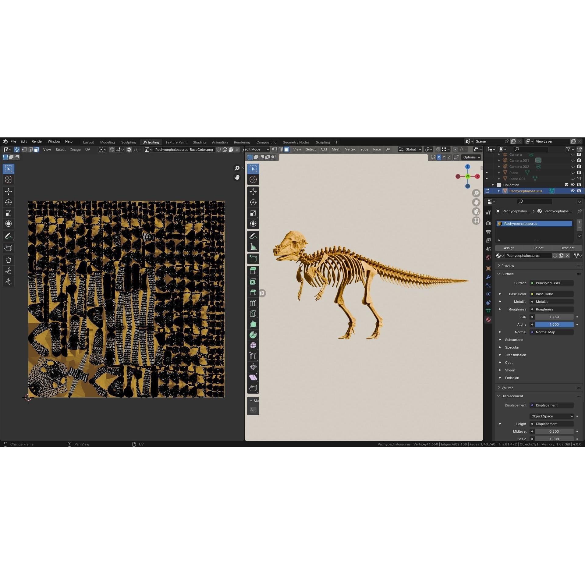 Pachycephalosaurus - Low-Poly Game-Ready 3D Model - View 13