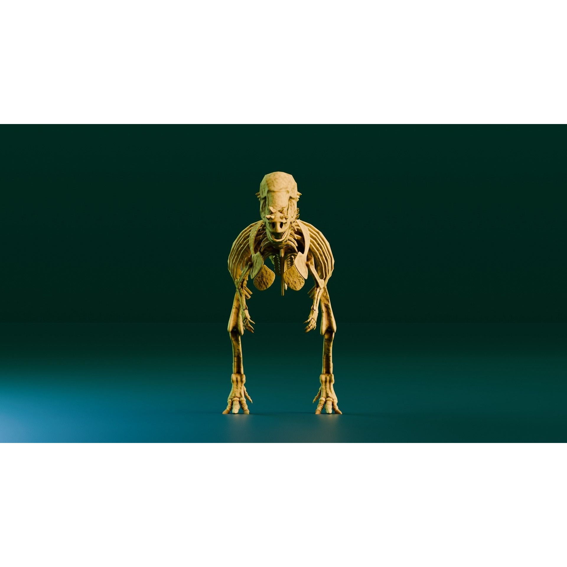 Pachycephalosaurus - Low-Poly Game-Ready 3D Model - View 8