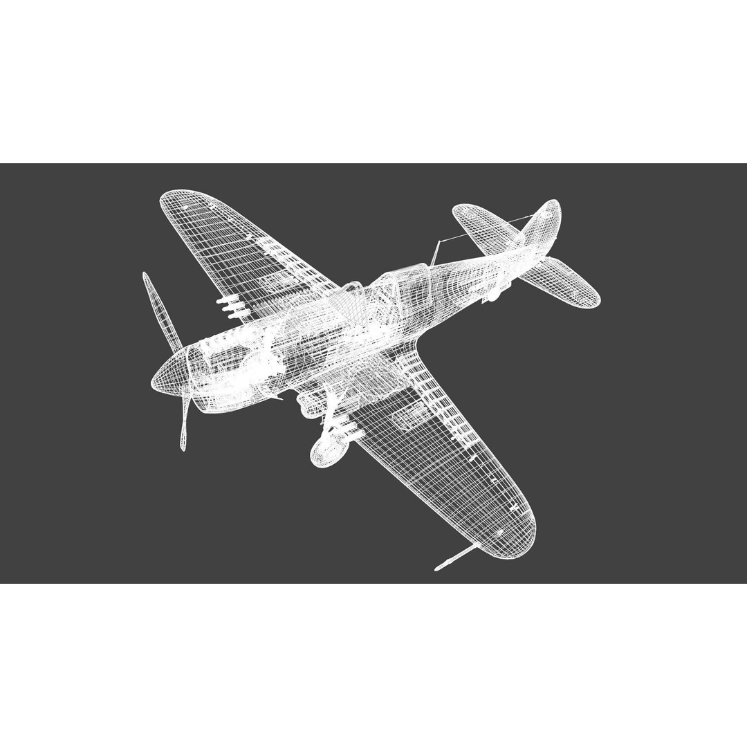 Curtiss P-40 Warhawk 3D Model – Low Poly Game Ready Aircraft, FBX