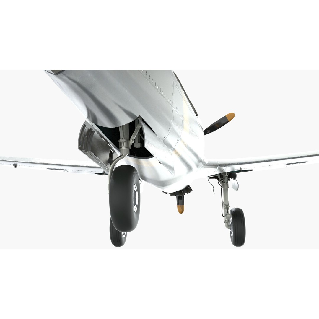 Curtiss P-40 Warhawk 3D Model – Low Poly Game Ready Aircraft, FBX - View 13