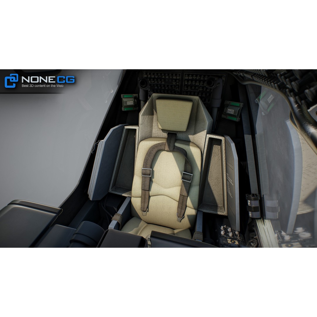 Boeing AH-64D Apache Longbow Cockpit 3D Model – High Poly PBR Asset, FBX - View 17