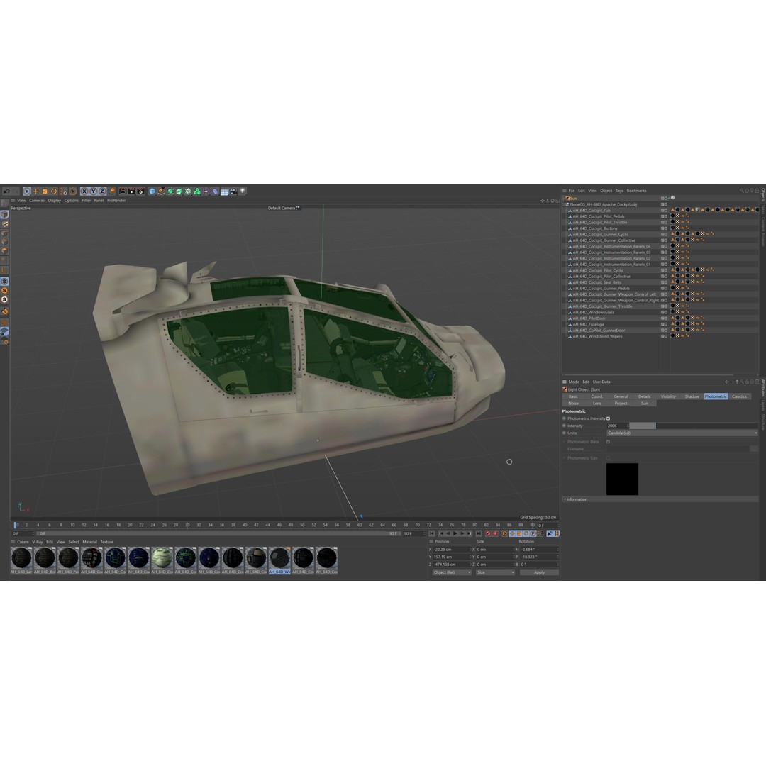 Boeing AH-64D Apache Longbow Cockpit 3D Model – High Poly PBR Asset, FBX - View 7