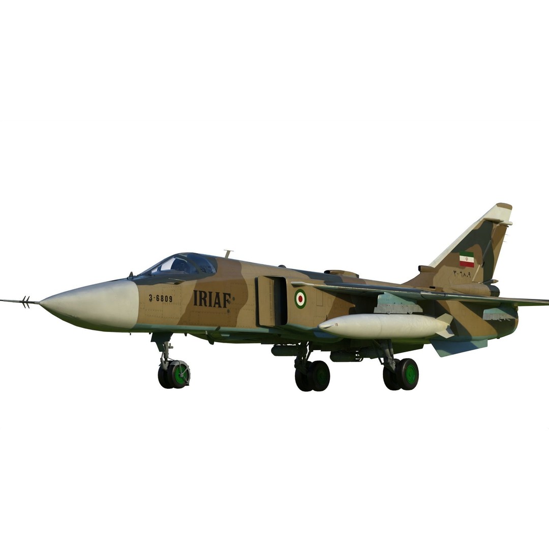 Su-24 3D Model – Military Bomber, PBR Textures, FBX Format - View 10