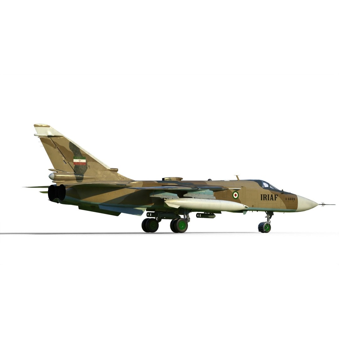 Su-24 3D Model – Military Bomber, PBR Textures, FBX Format - View 11