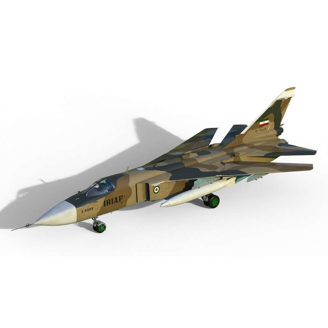 Su-24 3D Model – Military Bomber, PBR Textures, FBX Format - View 14