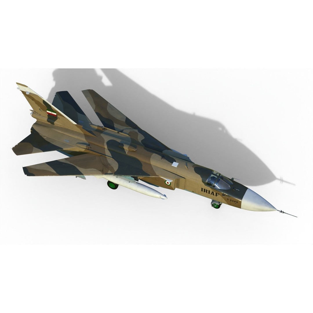 Su-24 3D Model – Military Bomber, PBR Textures, FBX Format - View 17