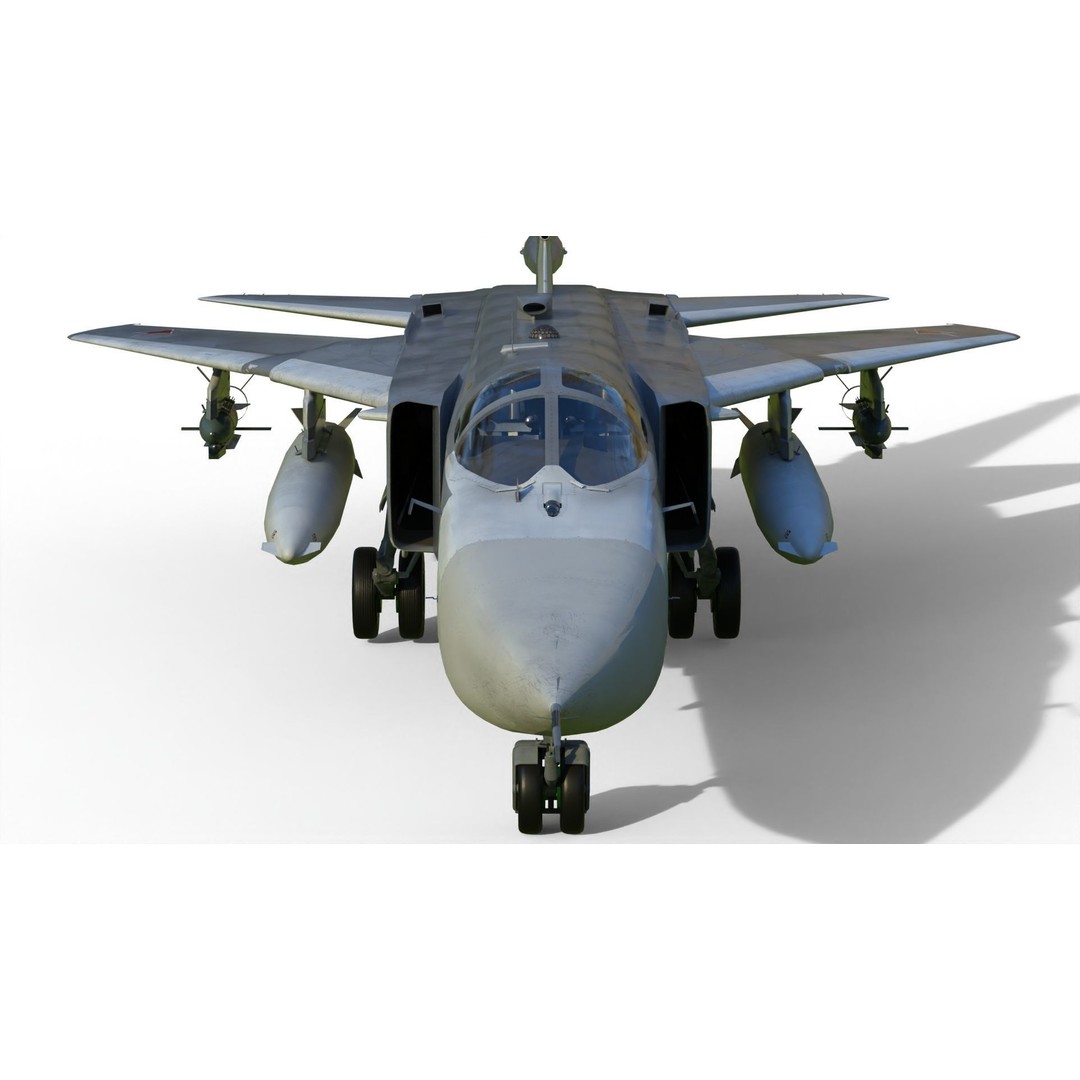 Su-24 3D Model – Military Bomber, PBR Textures, FBX Format - View 20