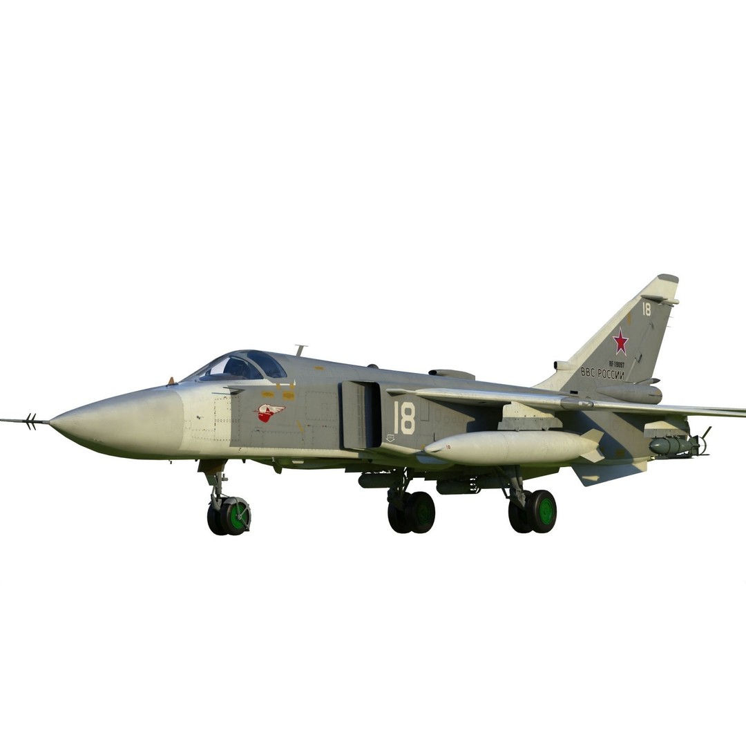Su-24 3D Model – Military Bomber, PBR Textures, FBX Format - View 6
