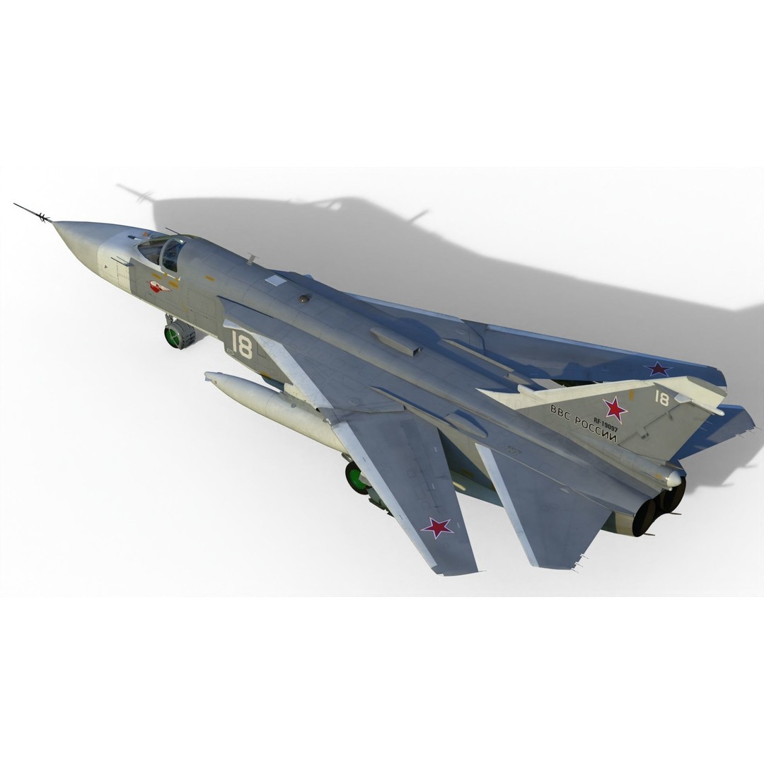 Su-24 3D Model – Military Bomber, PBR Textures, FBX Format - View 7