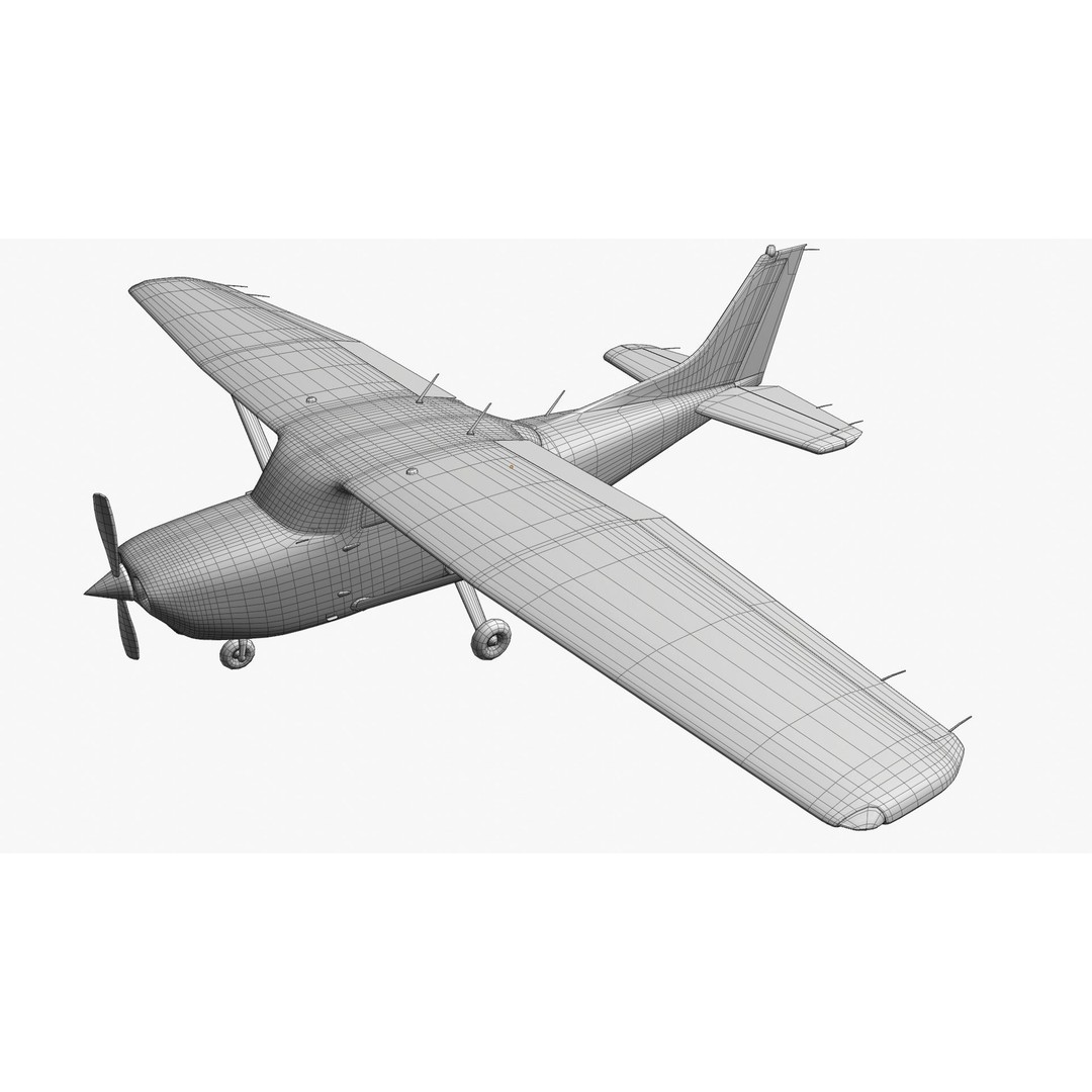 Light Aircraft 3D Model – High Detail Pack with PBR Textures, FBX, OBJ, Blender