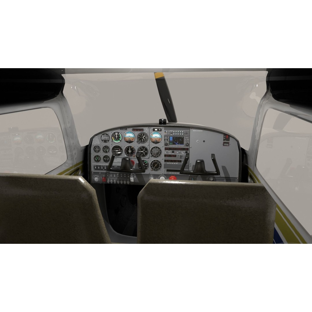 Light Aircraft 3D Model – High Detail Pack with PBR Textures, FBX, OBJ, Blender - View 10