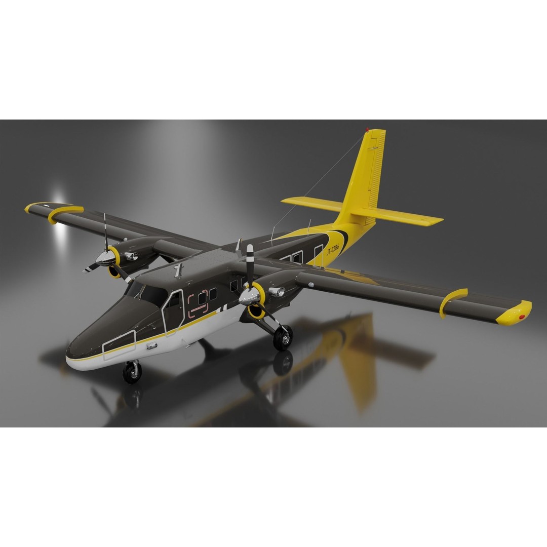 Light Aircraft 3D Model – High Detail Pack with PBR Textures, FBX, OBJ, Blender - View 4
