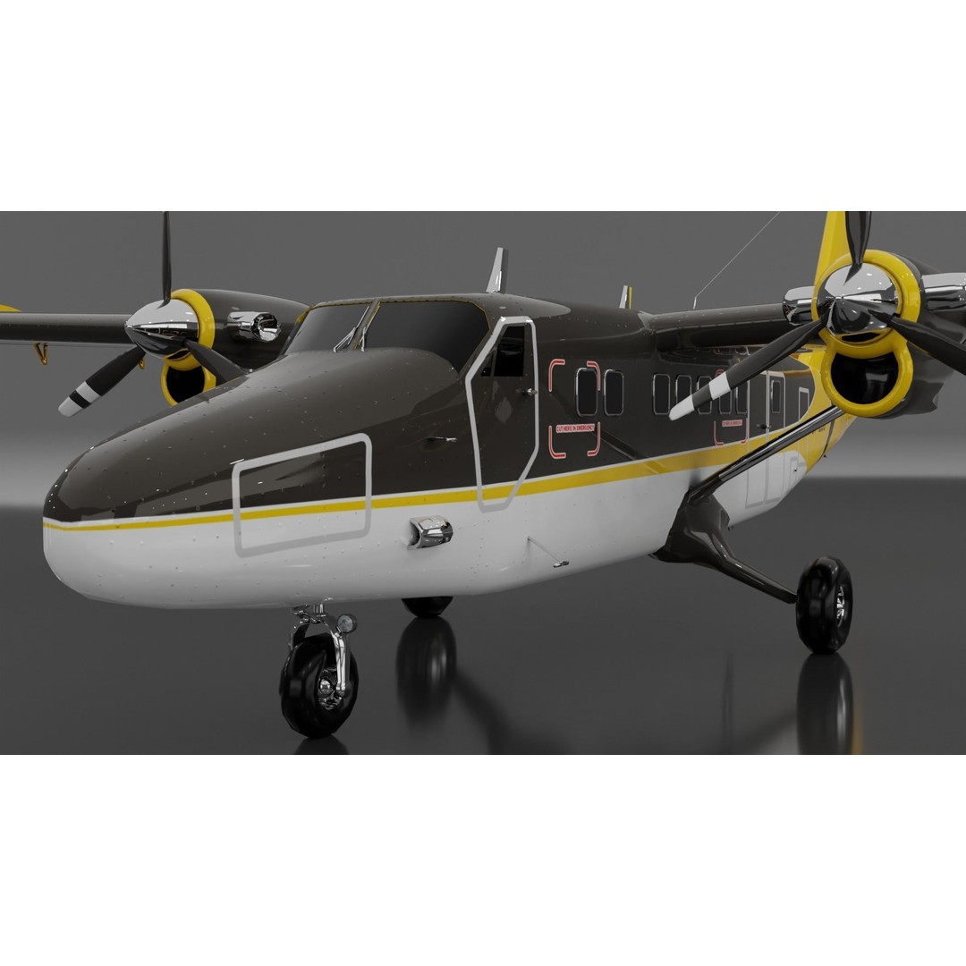Light Aircraft 3D Model – High Detail Pack with PBR Textures, FBX, OBJ, Blender - View 6