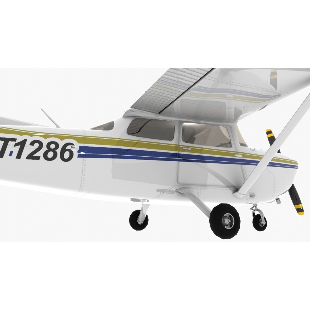 Light Aircraft 3D Model – High Detail Pack with PBR Textures, FBX, OBJ, Blender - View 7