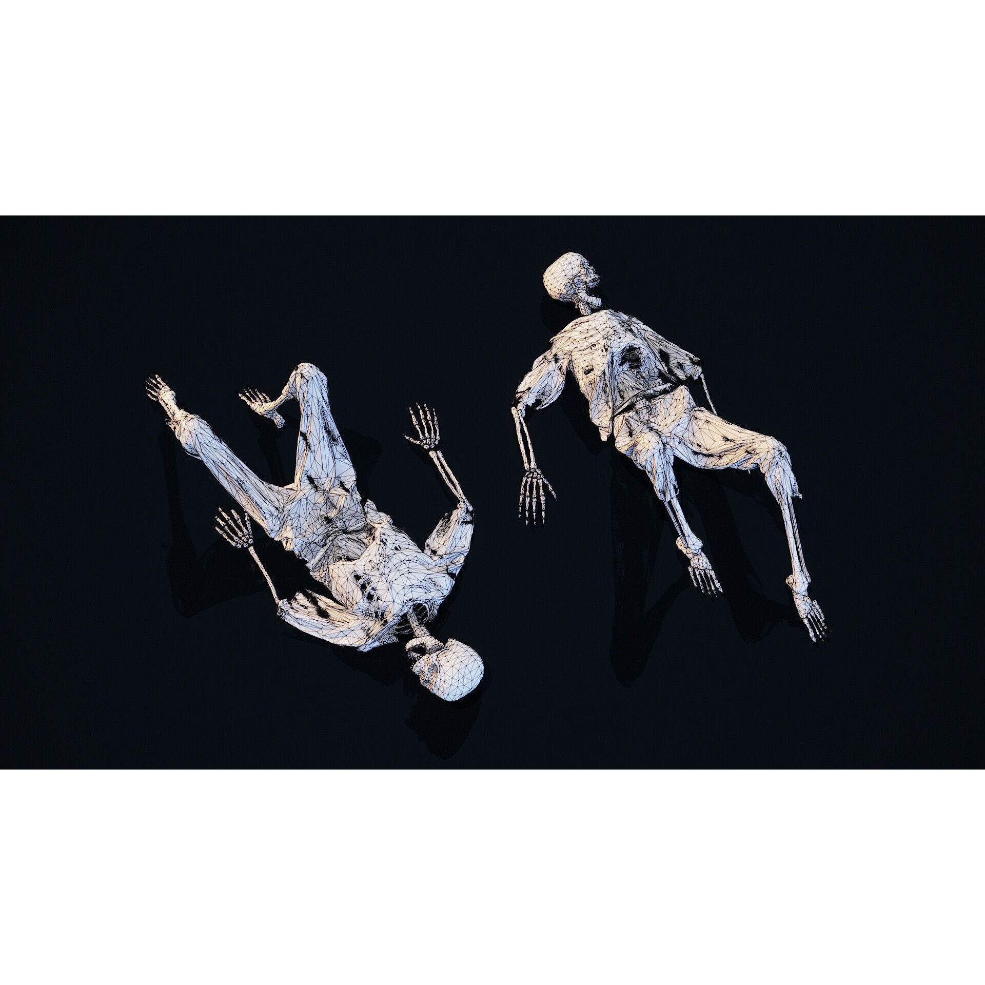 Skeleton Remains - Low-Poly Game-Ready 3D Model