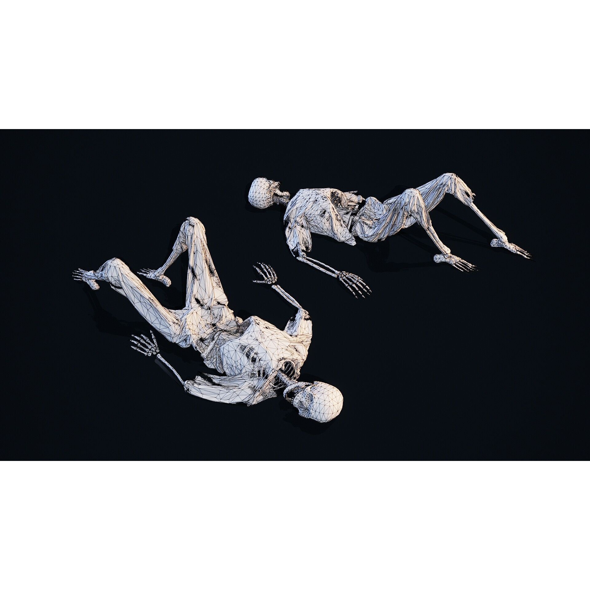 Skeleton Remains - Low-Poly Game-Ready 3D Model - View 9