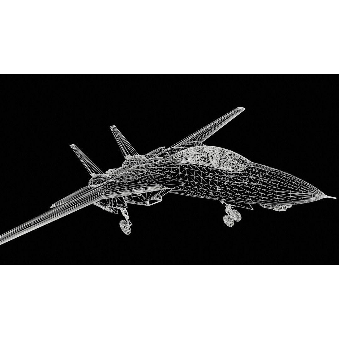 Grumman F-14 Tomcat 3D Model – High-Poly PBR Game Asset, FBX - View 12