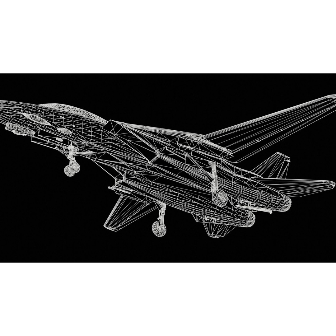 Grumman F-14 Tomcat 3D Model – High-Poly PBR Game Asset, FBX - View 15