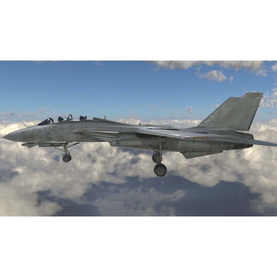 Grumman F-14 Tomcat 3D Model – High-Poly PBR Game Asset, FBX - View 6