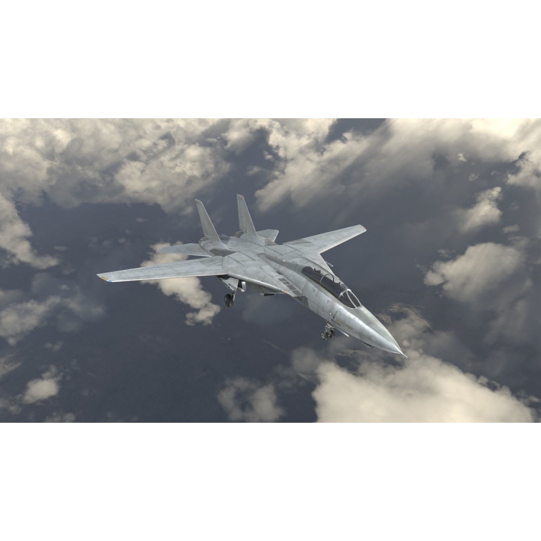 Grumman F-14 Tomcat 3D Model – High-Poly PBR Game Asset, FBX - View 7