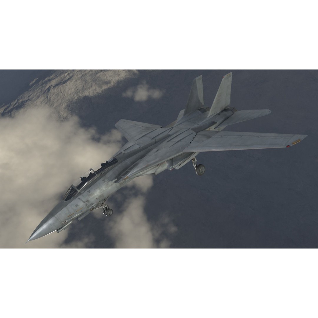Grumman F-14 Tomcat 3D Model – High-Poly PBR Game Asset, FBX - View 8