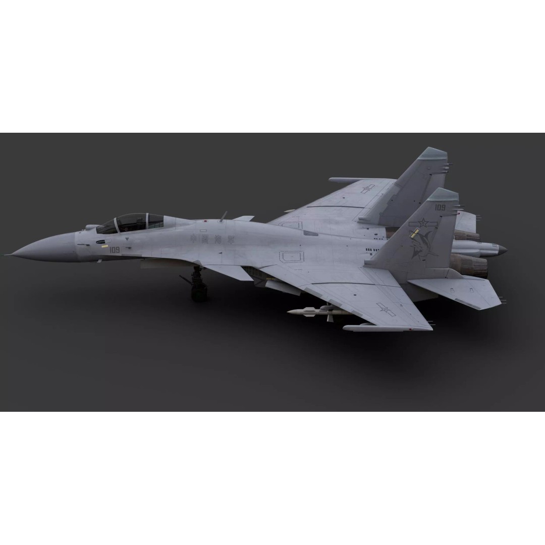 Shenyang J-15 Feisha 3D Model – PBR Aircraft Asset, FBX, Blender - View 11