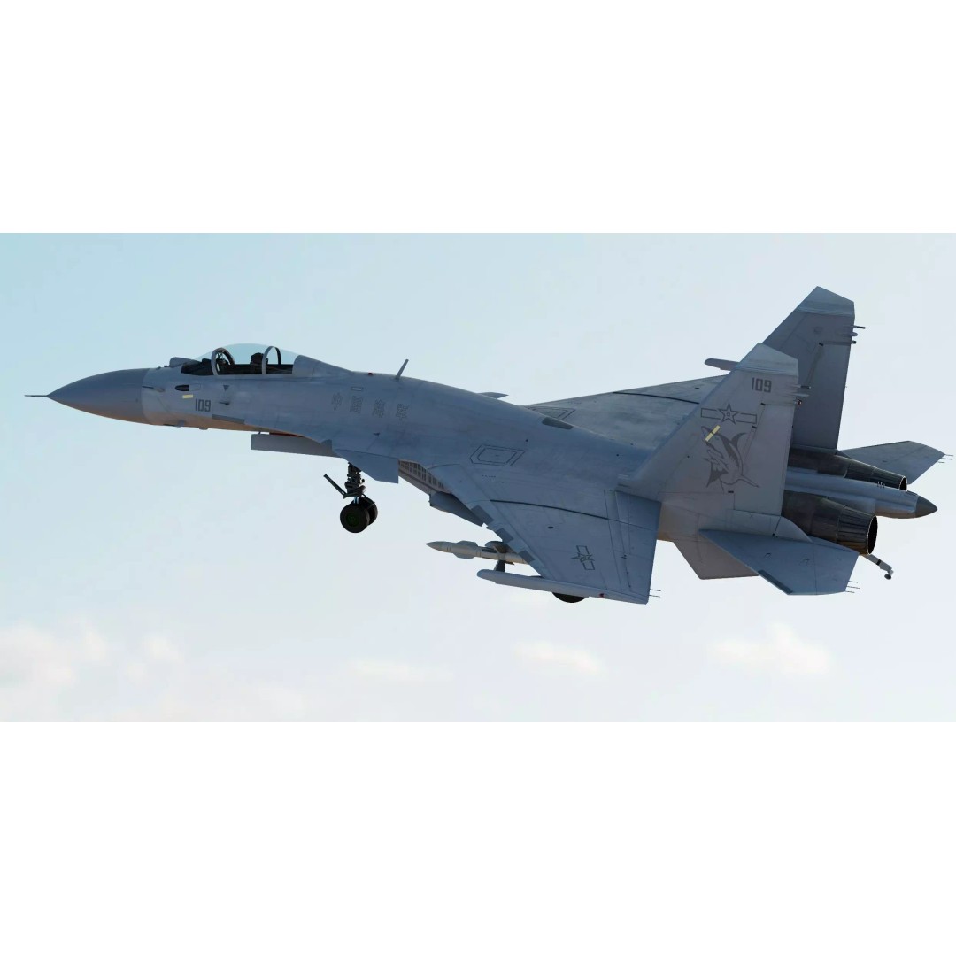 Shenyang J-15 Feisha 3D Model – PBR Aircraft Asset, FBX, Blender - View 5