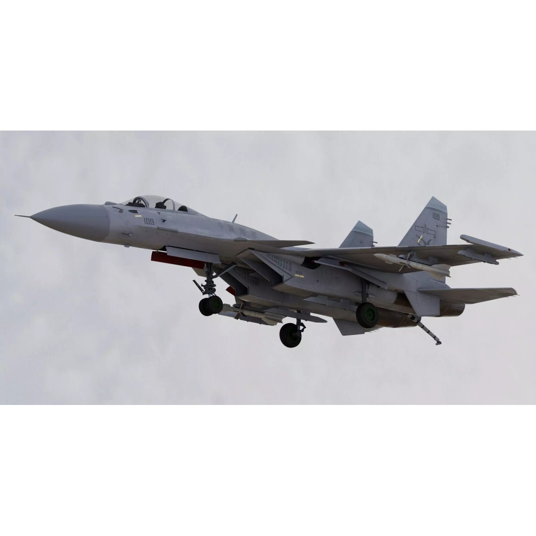 Shenyang J-15 Feisha 3D Model – PBR Aircraft Asset, FBX, Blender - View 6